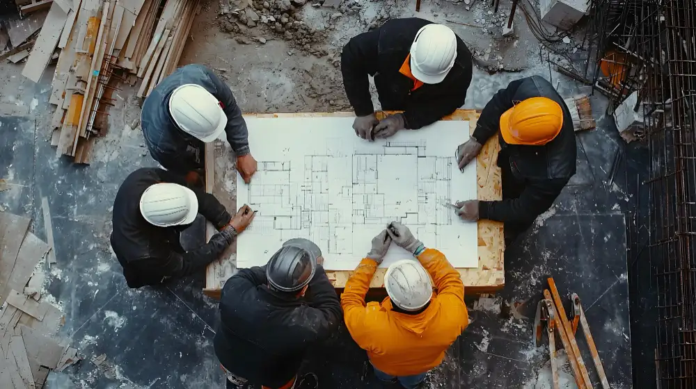 Local Building Company in Illawarra discussing construction plans for a residential project.