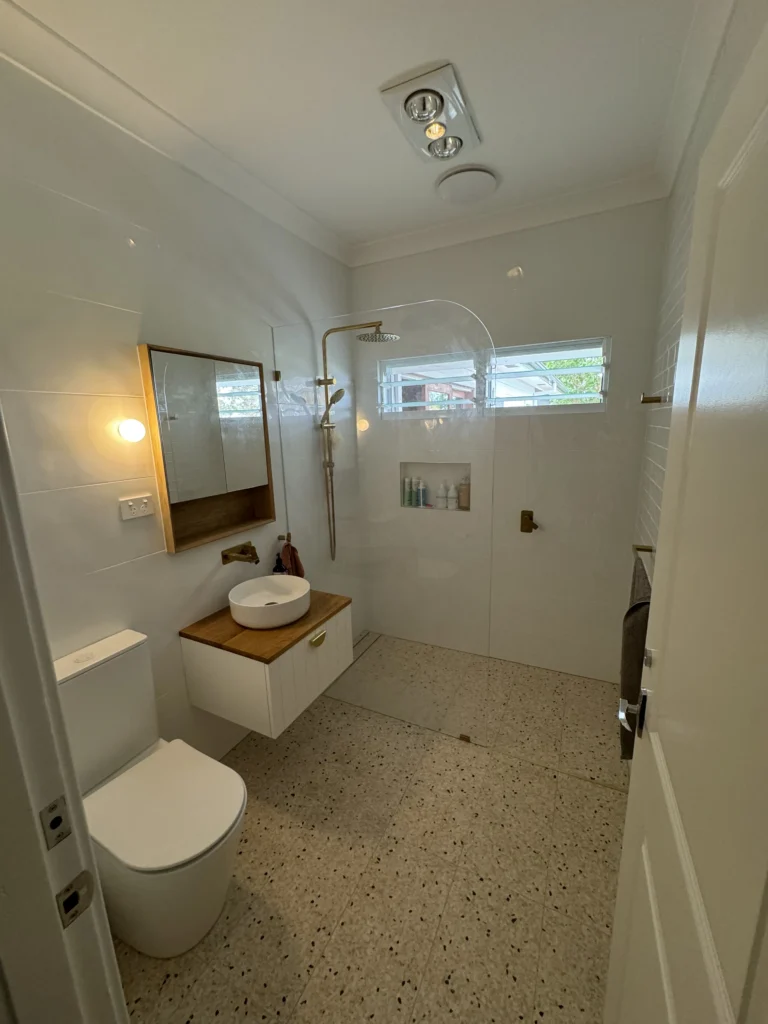 Completed bathroom renovation